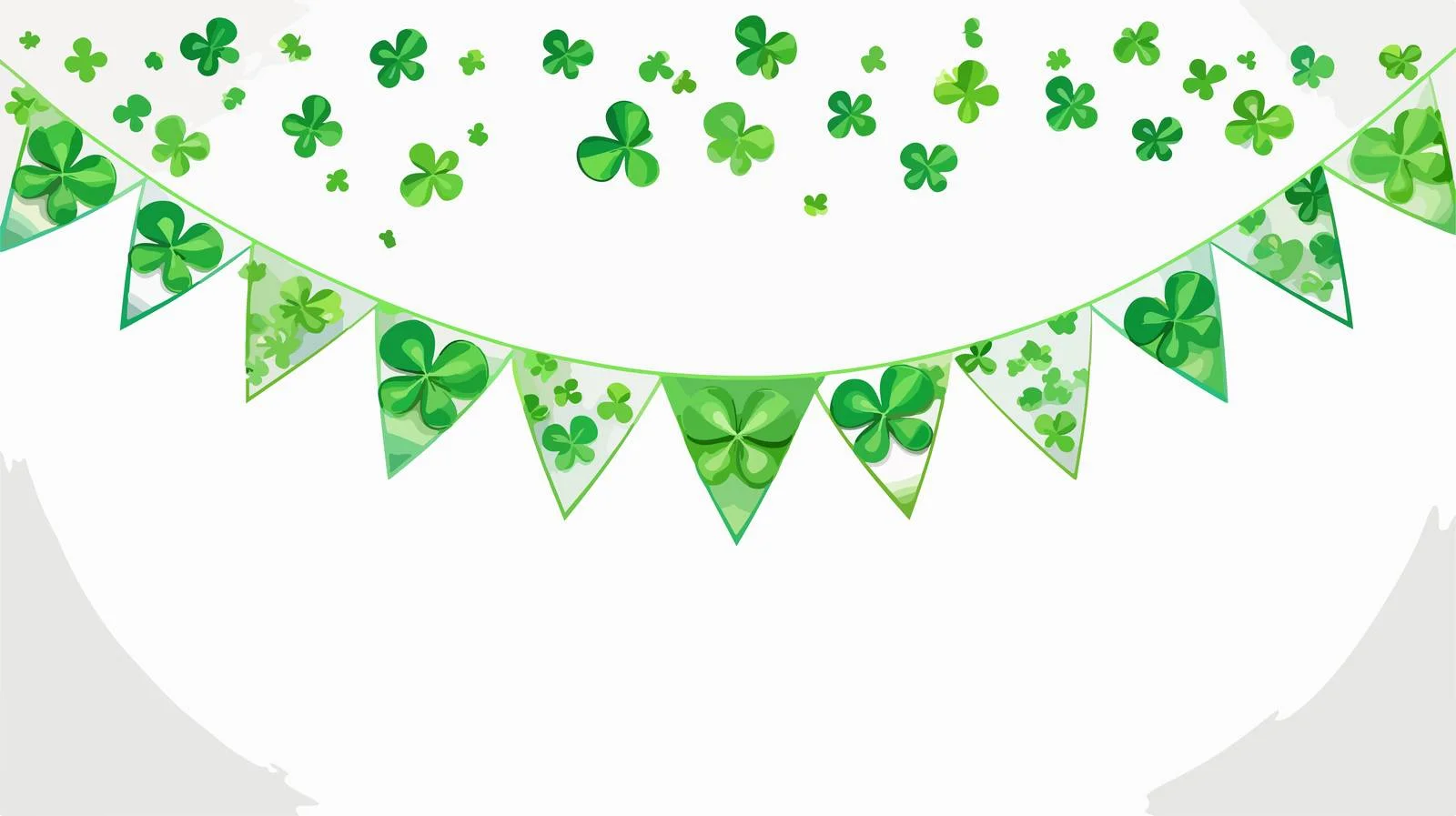 Irish Flag and Clover Leaf Background — free download from Dotvec