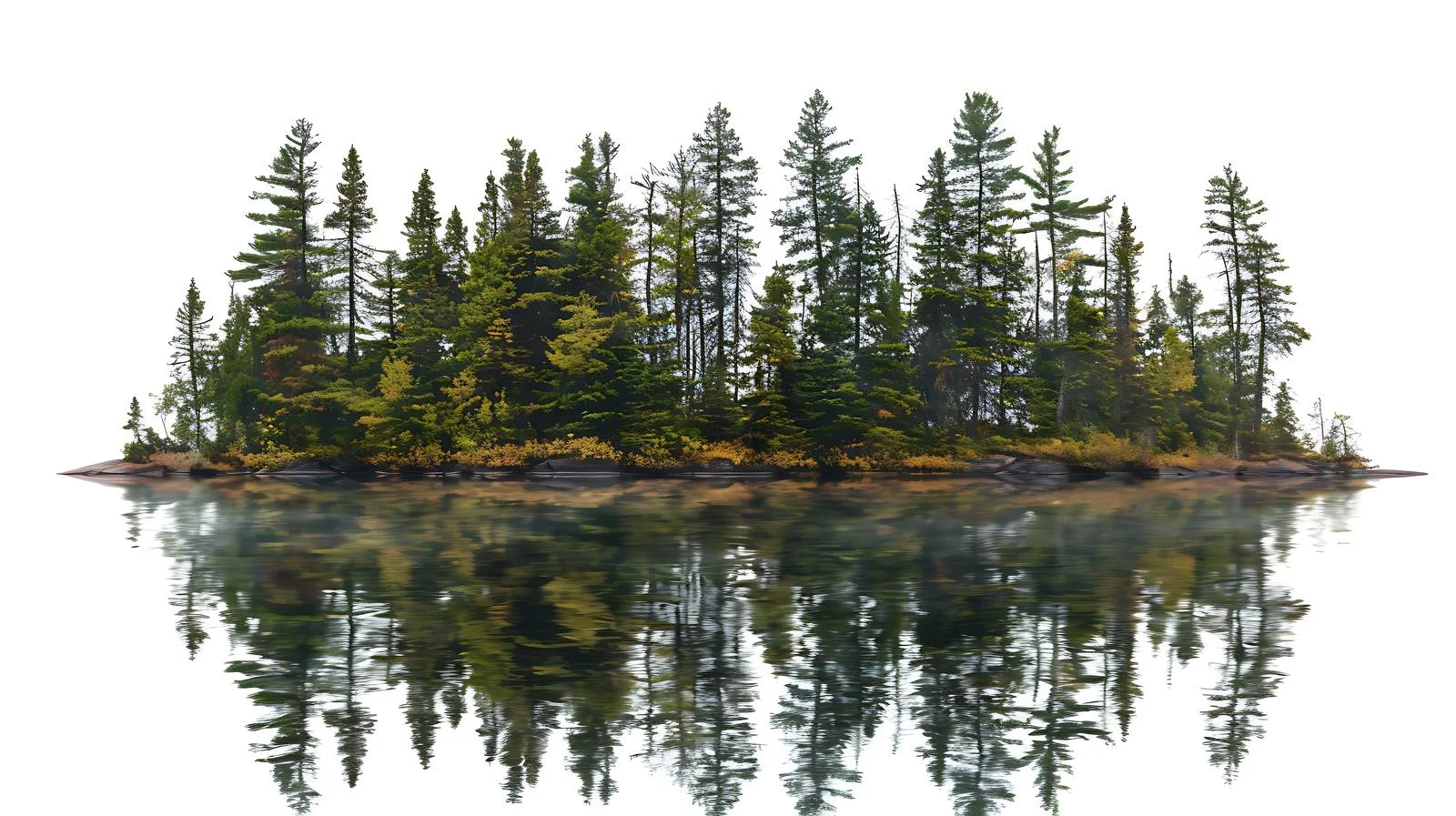 Tranquil Northern Minnesota Island with Pine Trees — free download from Dotvec