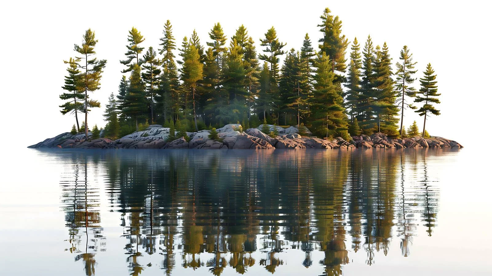 Tranquil Northern Minnesota Island with Pines — free download from Dotvec