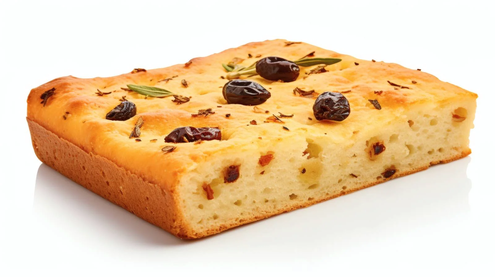 Traditional Italian Focaccia Bread Against White Background — free download from Dotvec