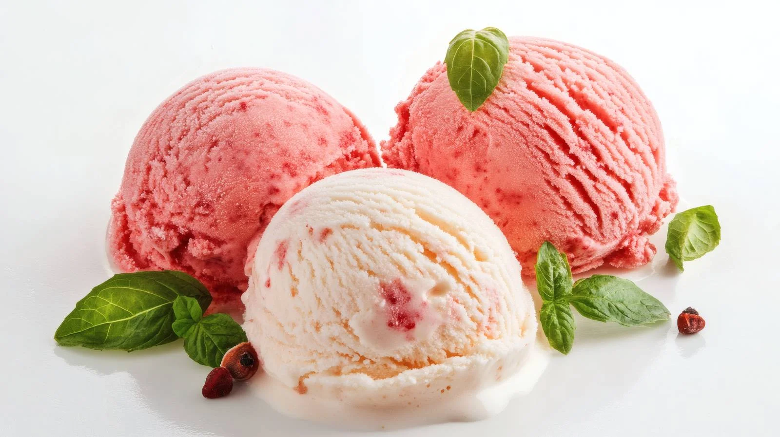 Delicious Italian Gelato on White Background — free download from Dotvec