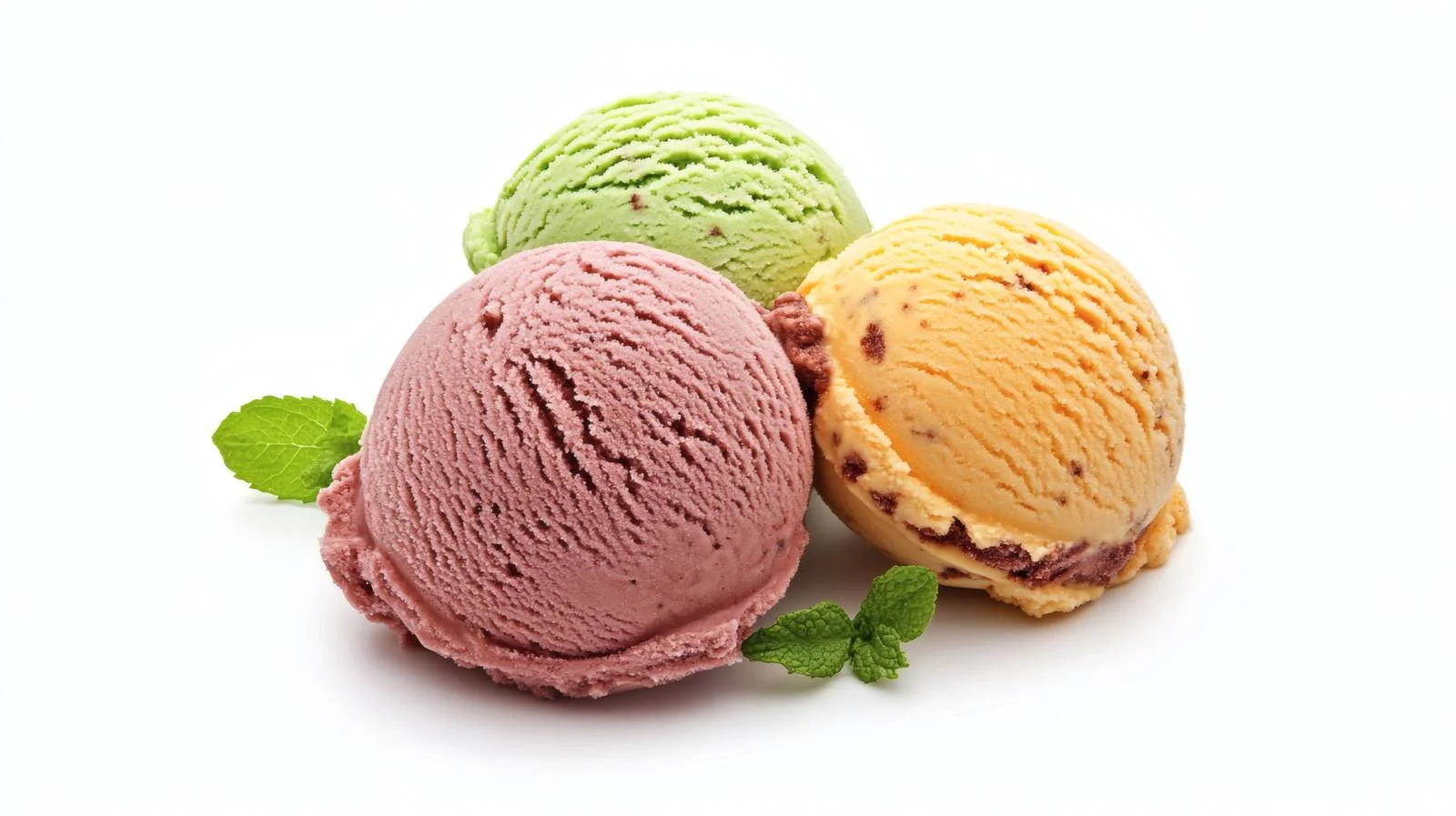 Gourmet Italian Gelato on White Background — free download from Dotvec