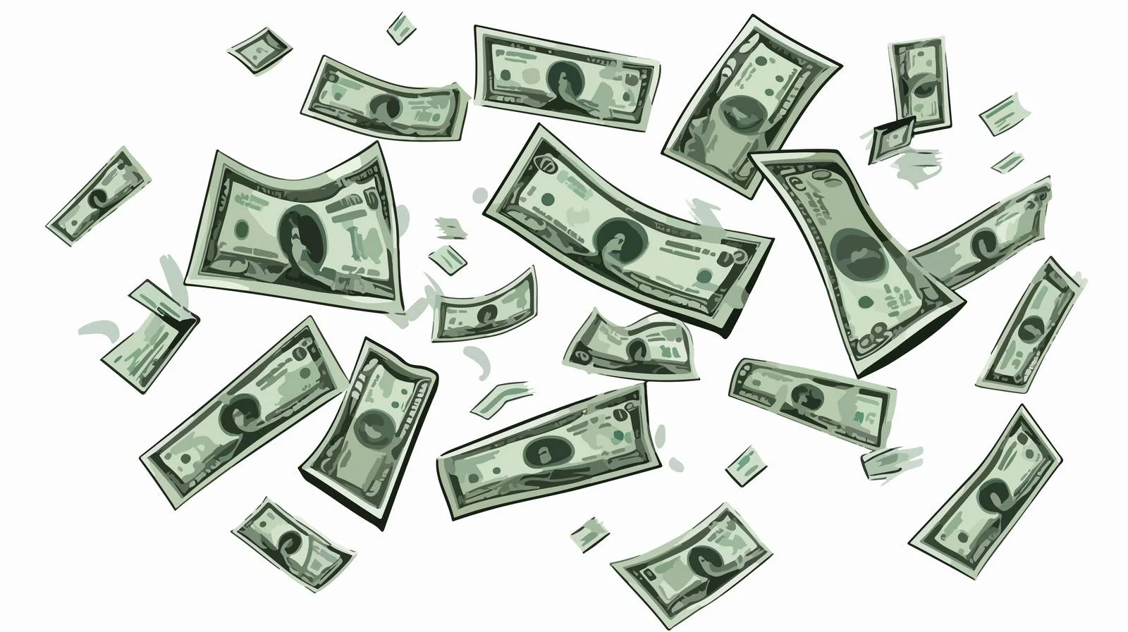 Money Rain: Dollars Falling from Above — free download from Dotvec