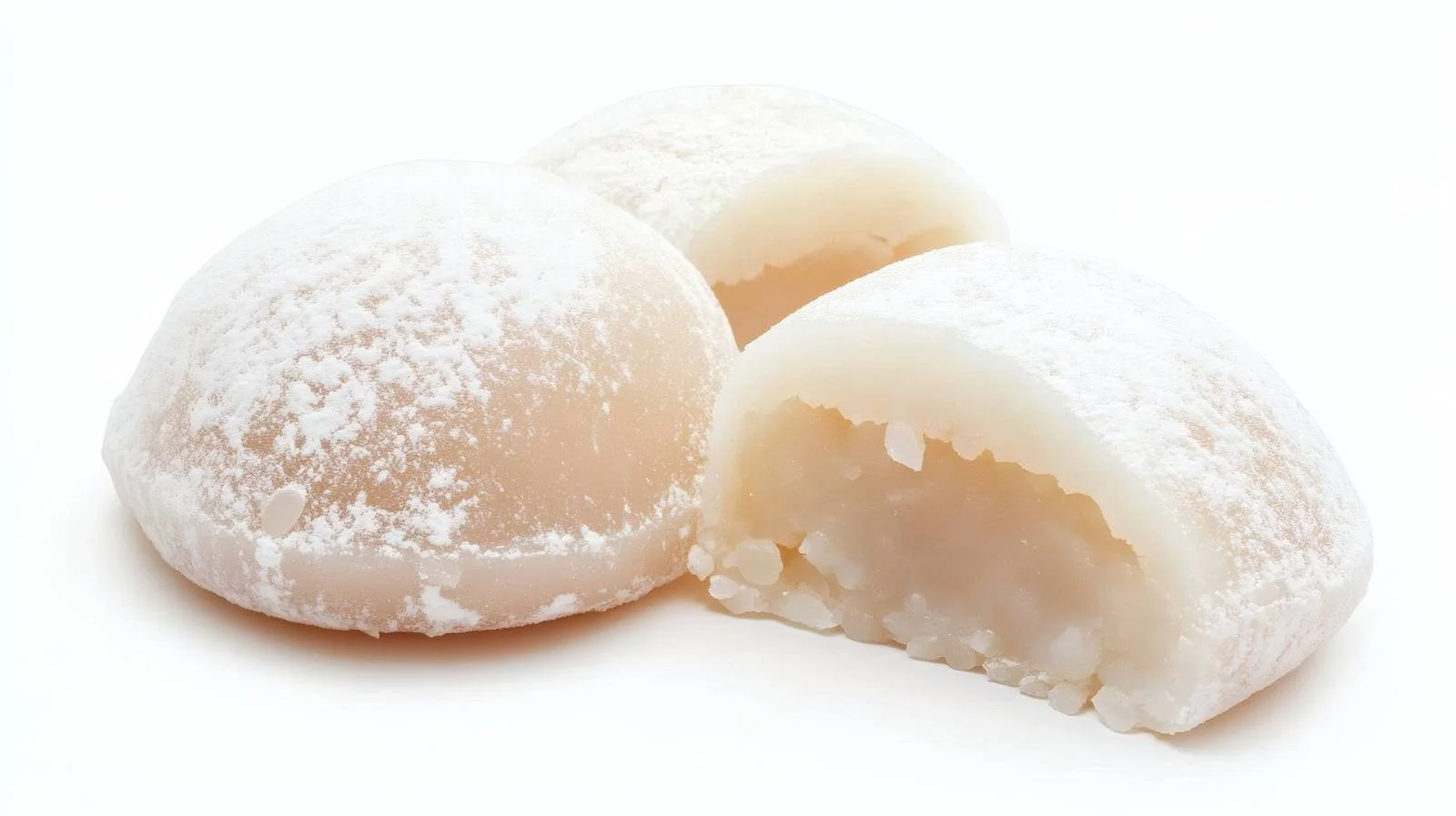 Traditional Japanese Mochi Rice Cakes on White — free download from Dotvec