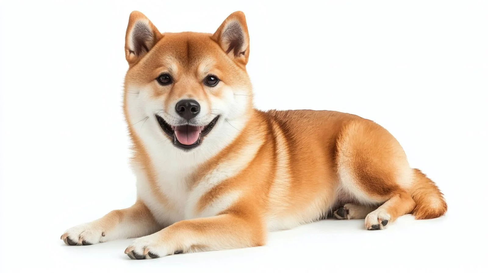 Elegant Japanese Shiba Inu on White — free download from Dotvec