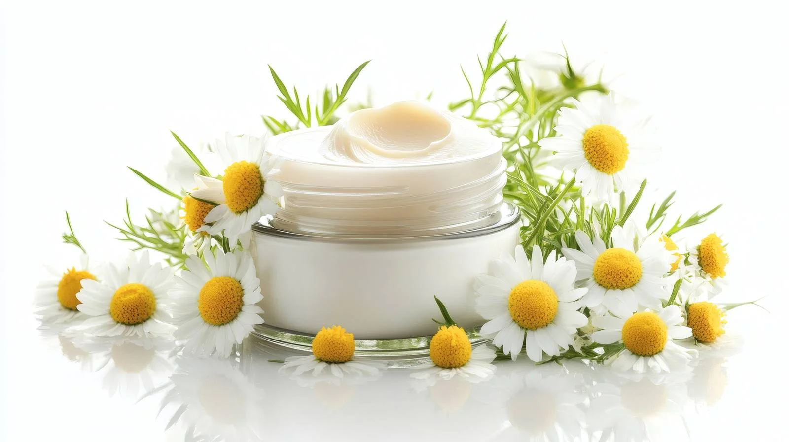 Organic Chamomile Face Cream in Jar — free download from Dotvec