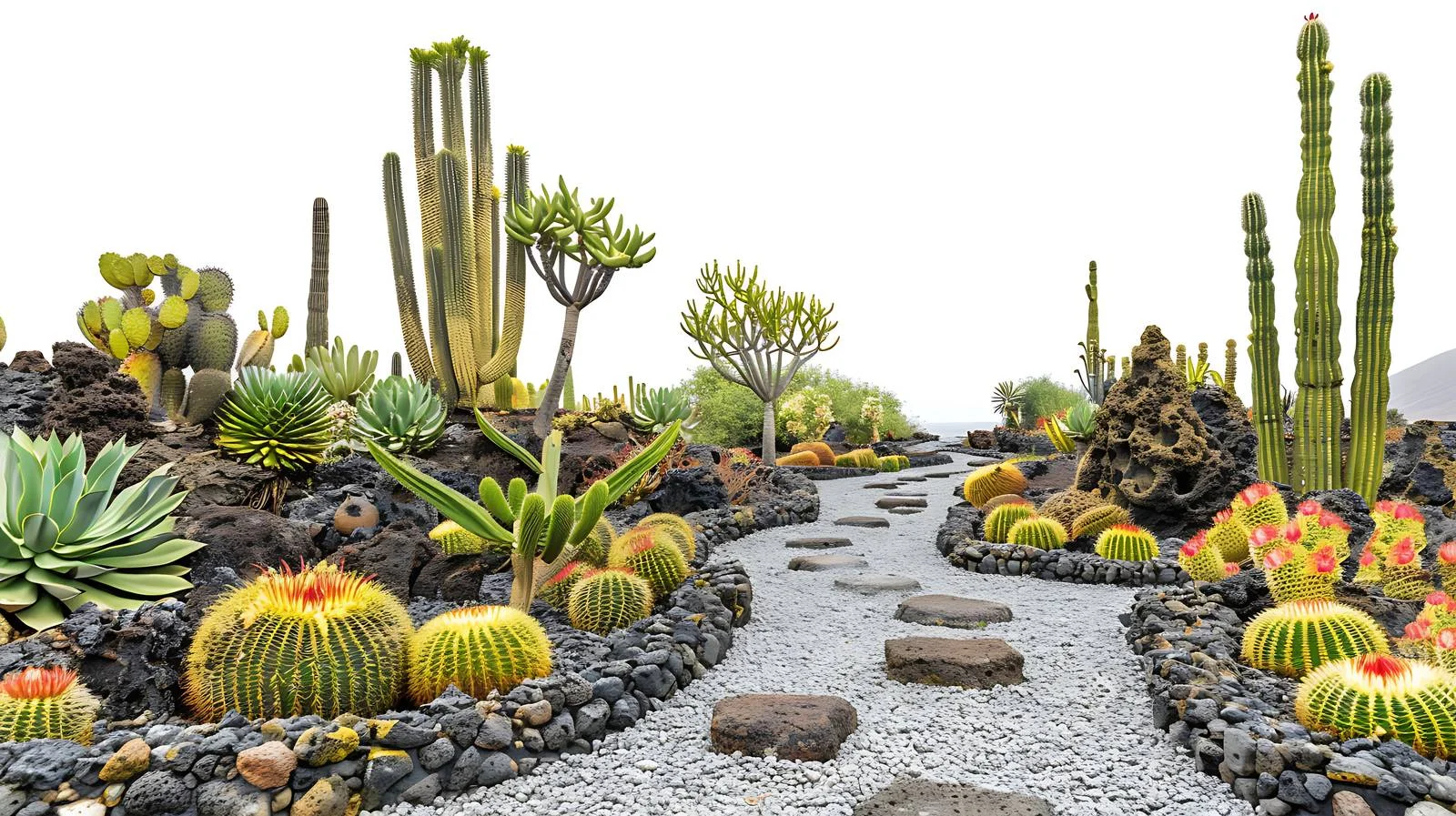 Captivating Cactus Garden in Lanzarote Isle — free download from Dotvec