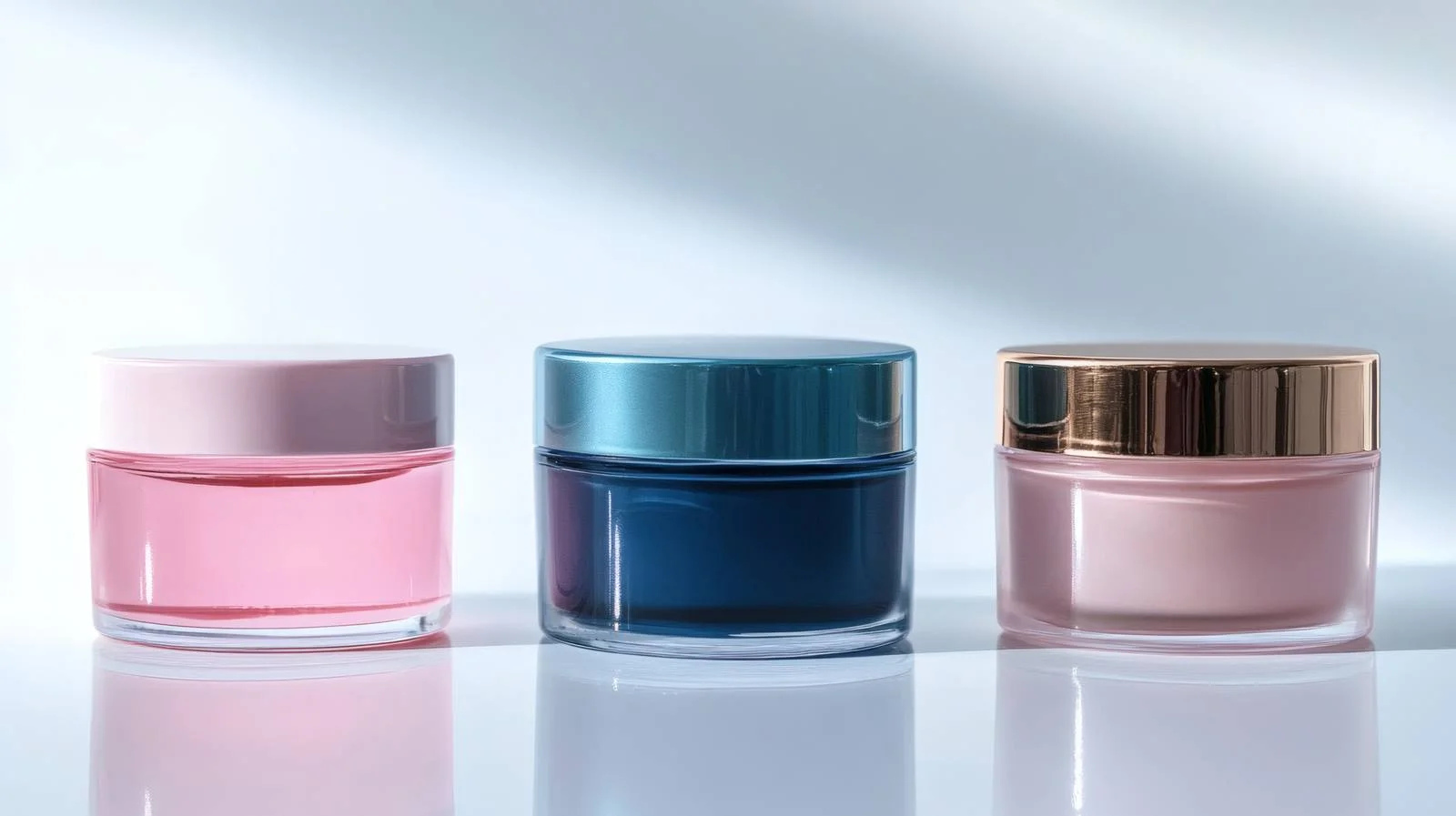 Luxurious Cosmetic Cream Jars on White Background — free download from Dotvec