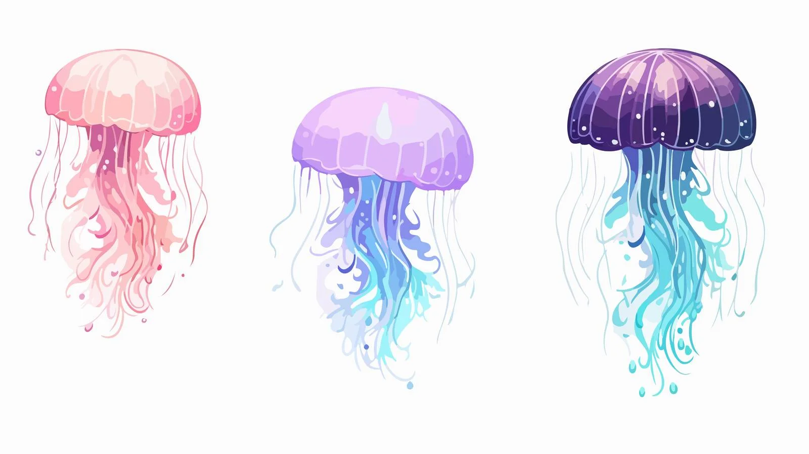 Sea Animal Jellyfish Sketch Vector Illustration — free download from Dotvec