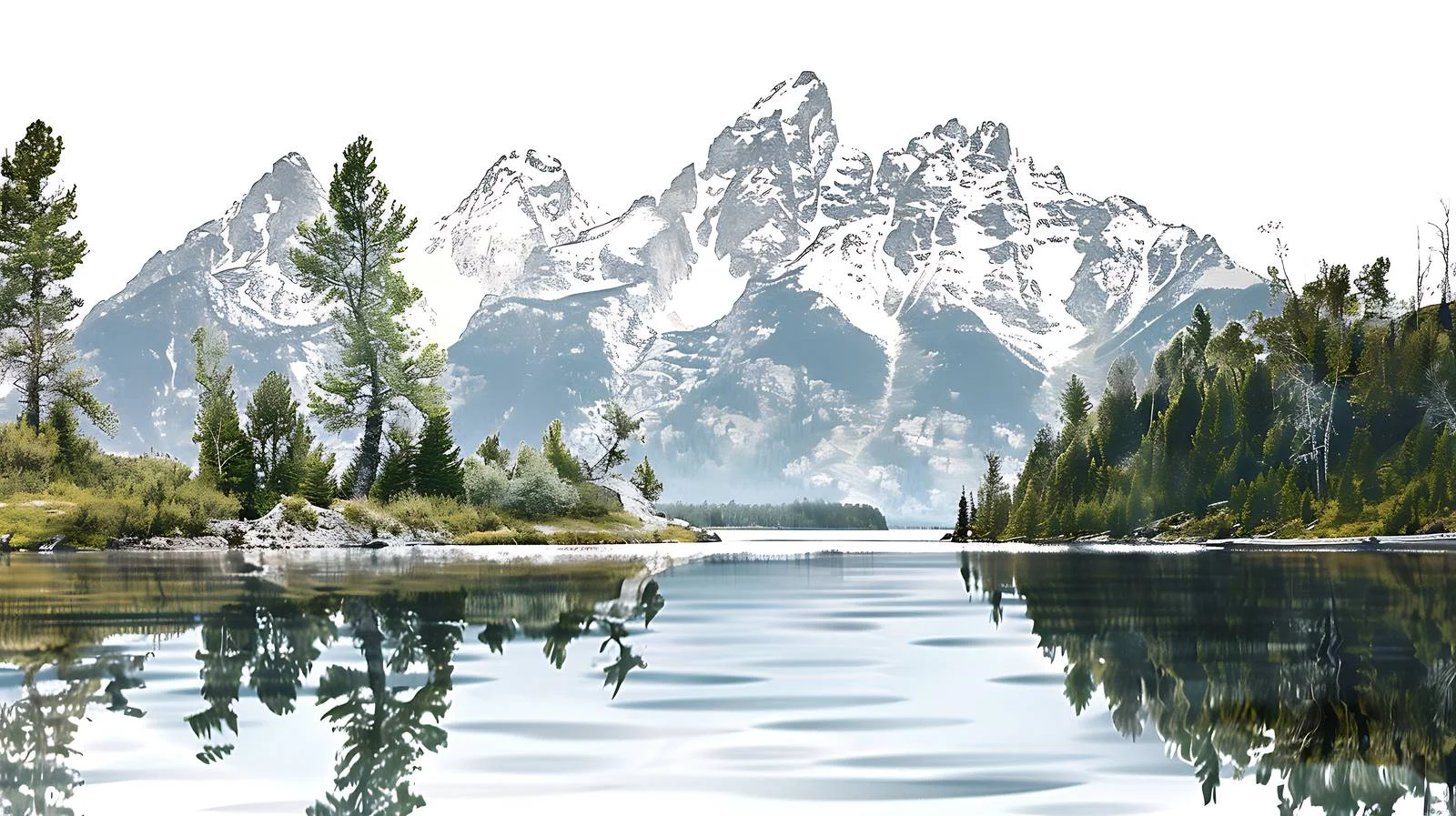 Serene Jenny Lake in Grand Teton Park — free download from Dotvec