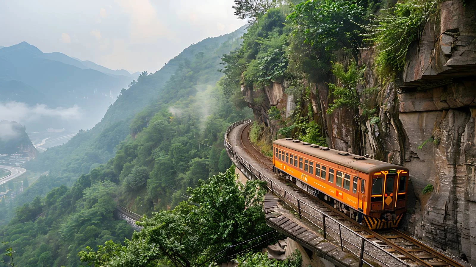 Scenic Jiayang Mountain Train Journey — free download from Dotvec