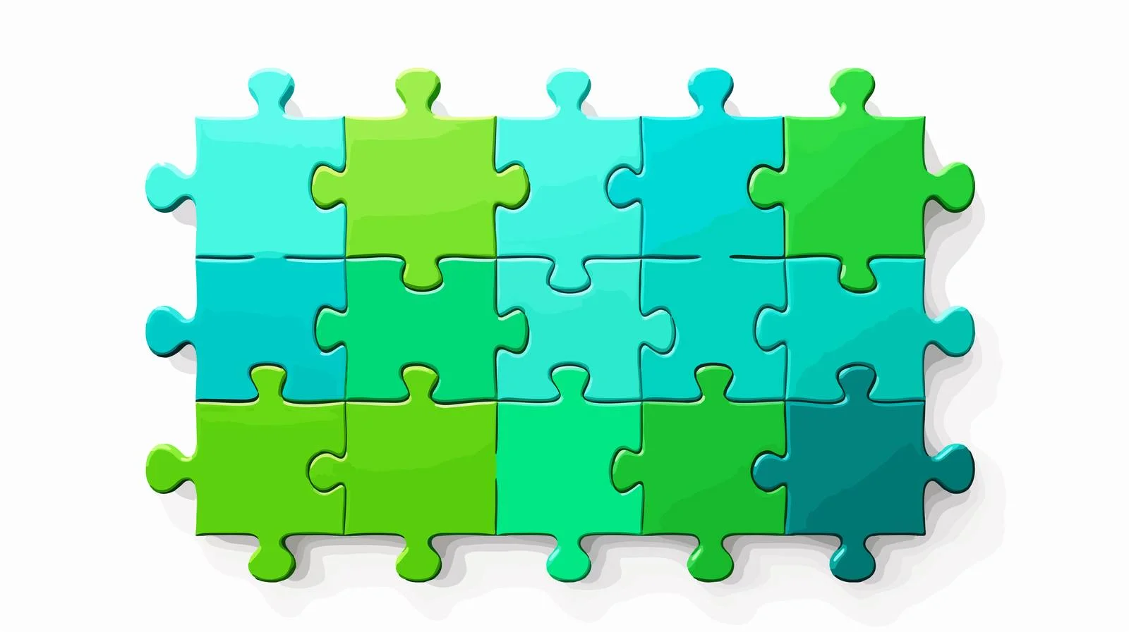 Jigsaw Puzzle Mockup 15x10 Overlapping — free download from Dotvec