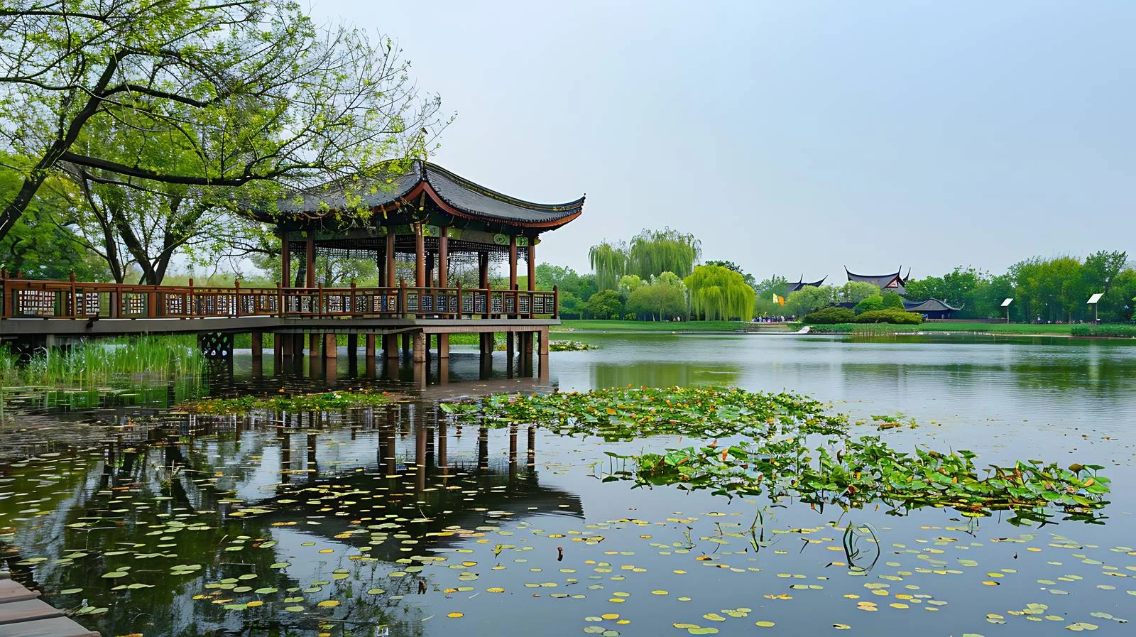 Tranquil Jiulongkou Wetland Yancheng Scene — free download from Dotvec
