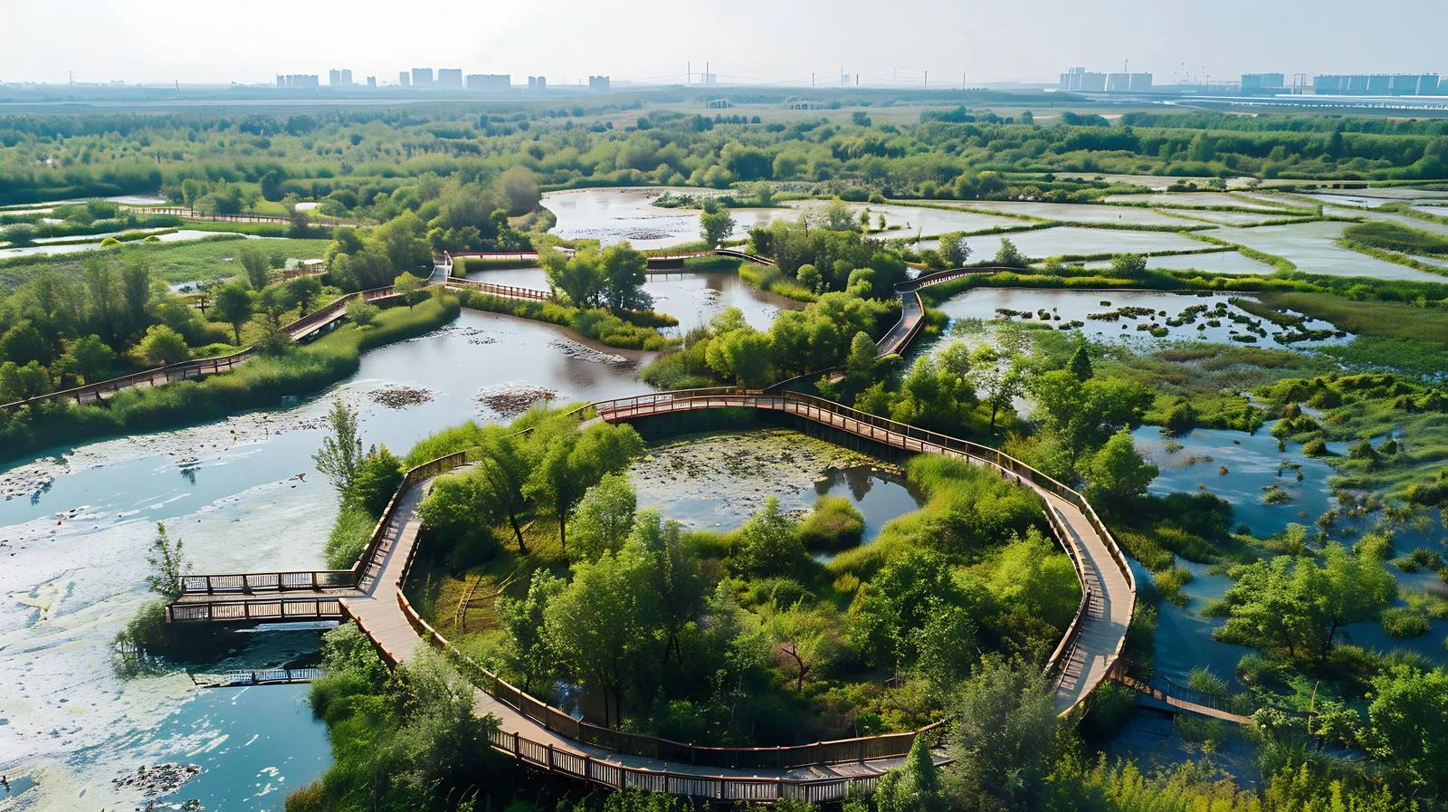 Tranquil Jiulongkou Wetland Park, Yancheng — free download from Dotvec