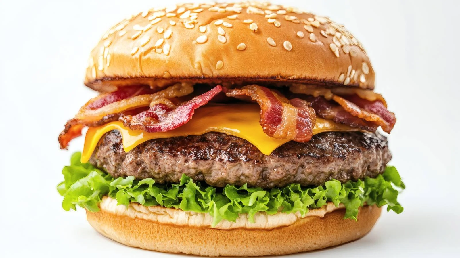 Delicious Beef Burger with Bacon and Cheese — free download from Dotvec