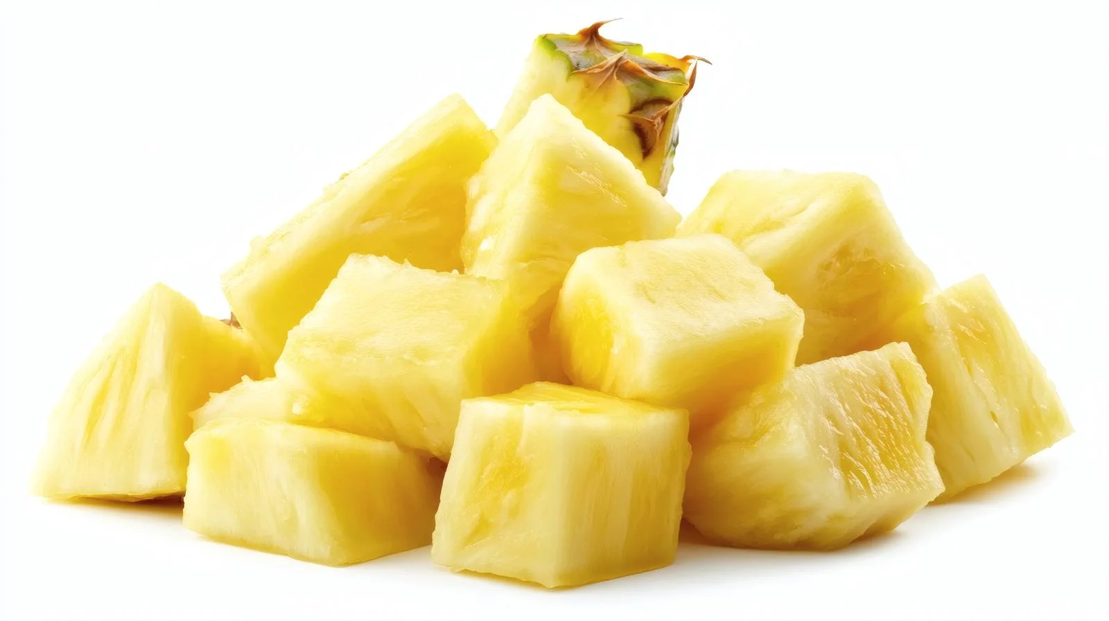 Freshly Cut Pineapple on White Background — free download from Dotvec