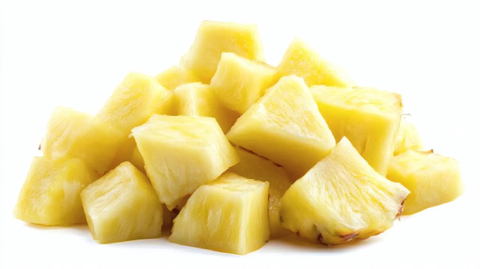 Fresh Pineapple Chunks on White Background — free download from Dotvec