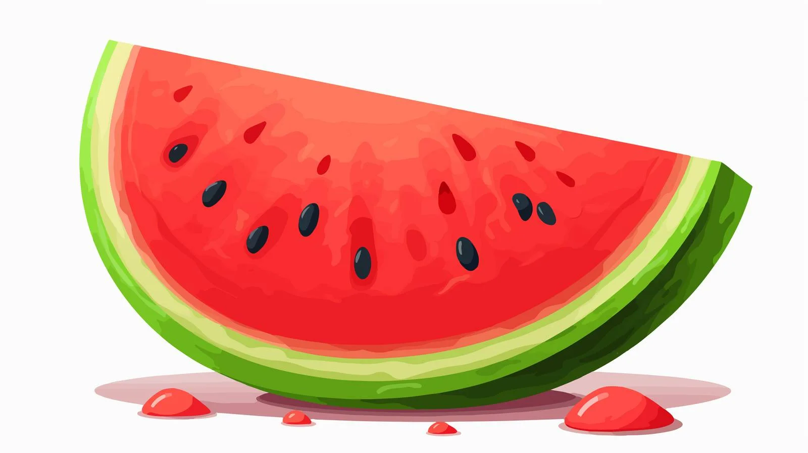 Fresh Watermelon Slice Vector Illustration — free download from Dotvec