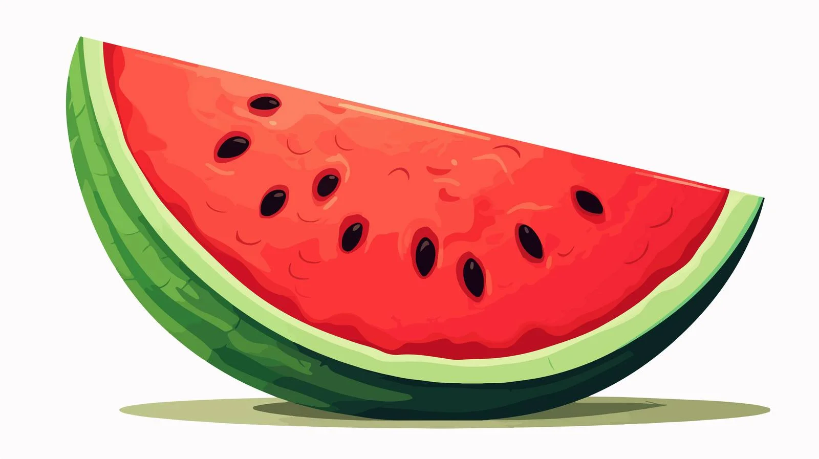 Juicy Red Watermelon Vector Illustration — free download from Dotvec