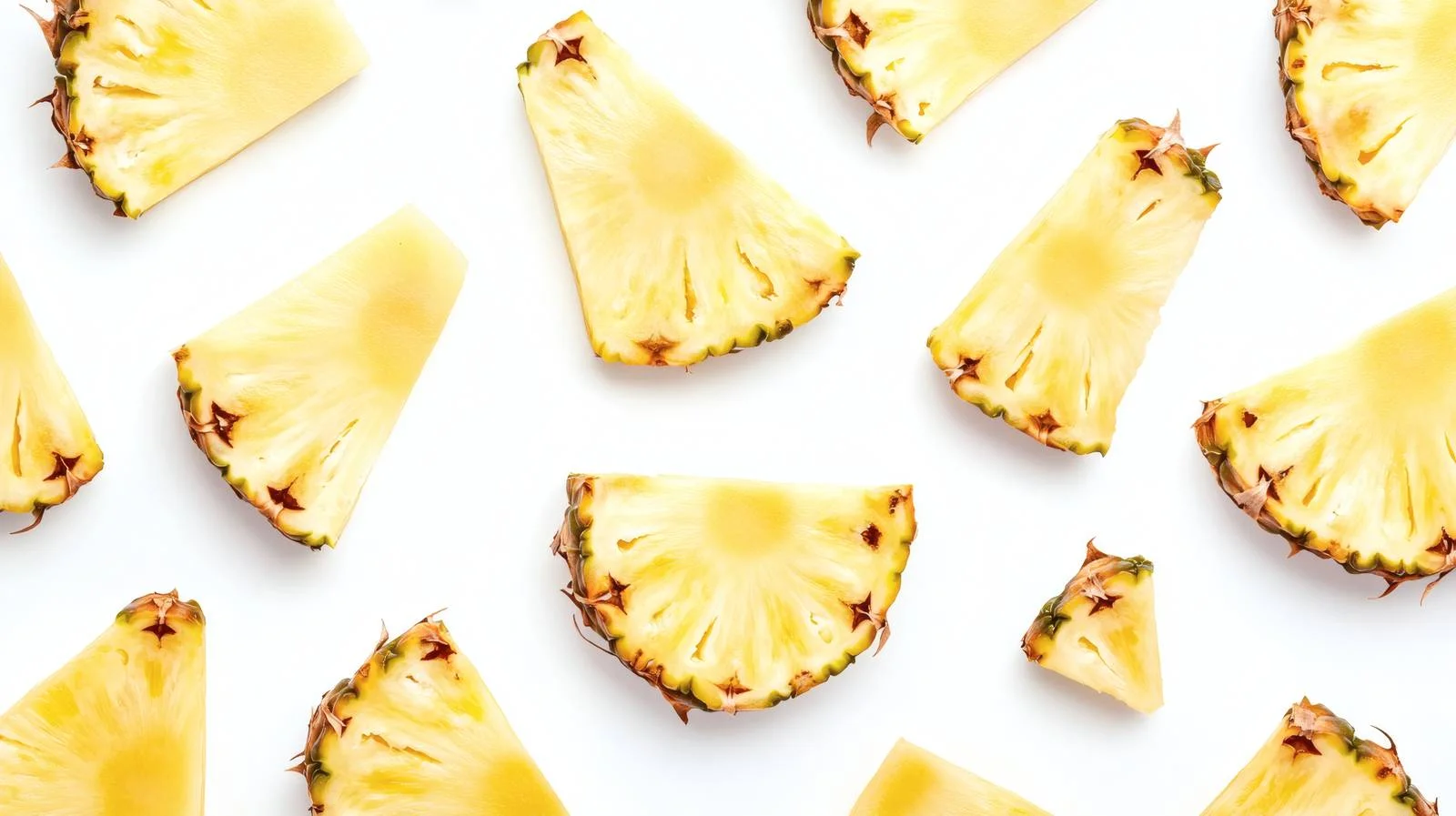 Freshly sliced pineapple on white background — free download from Dotvec