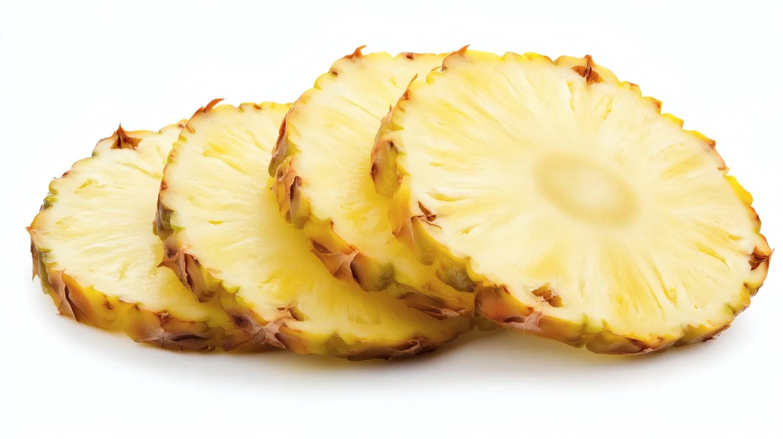 Fresh Pineapple Slices on White Background — free download from Dotvec