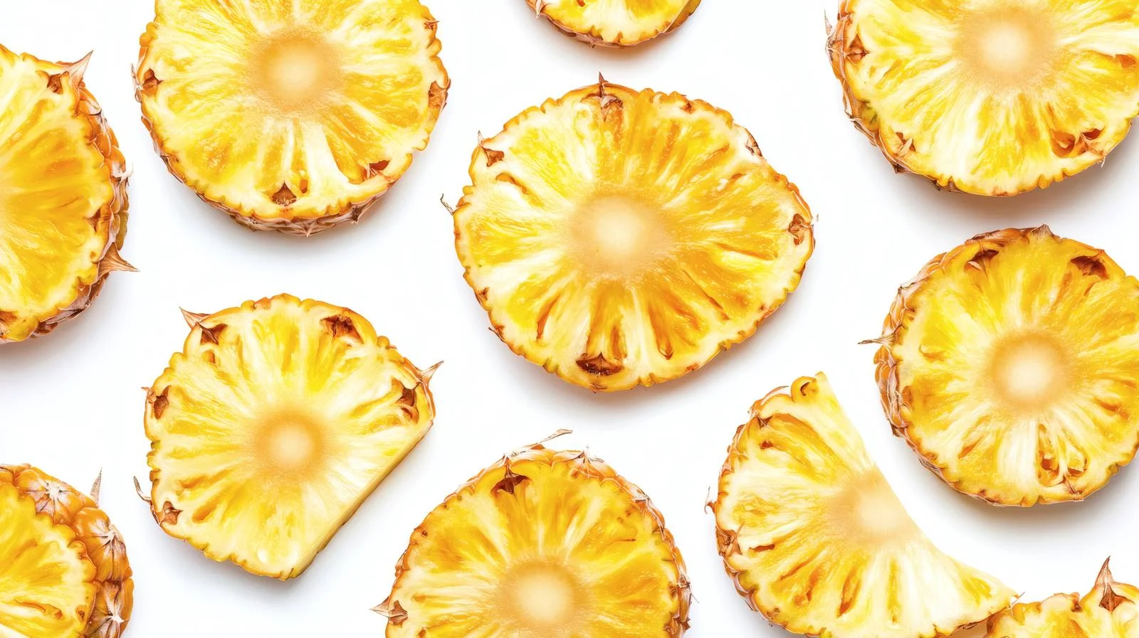 Fresh Sliced Pineapple on White Background — free download from Dotvec