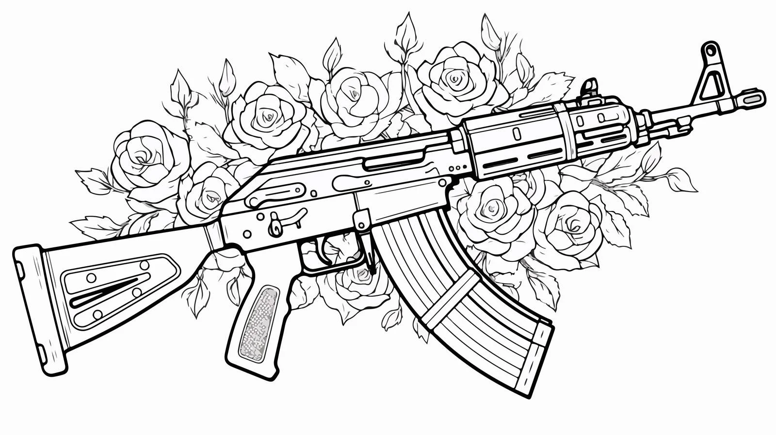 Kalashnikov Rifle and Magazine – free firepower image from Dotvec