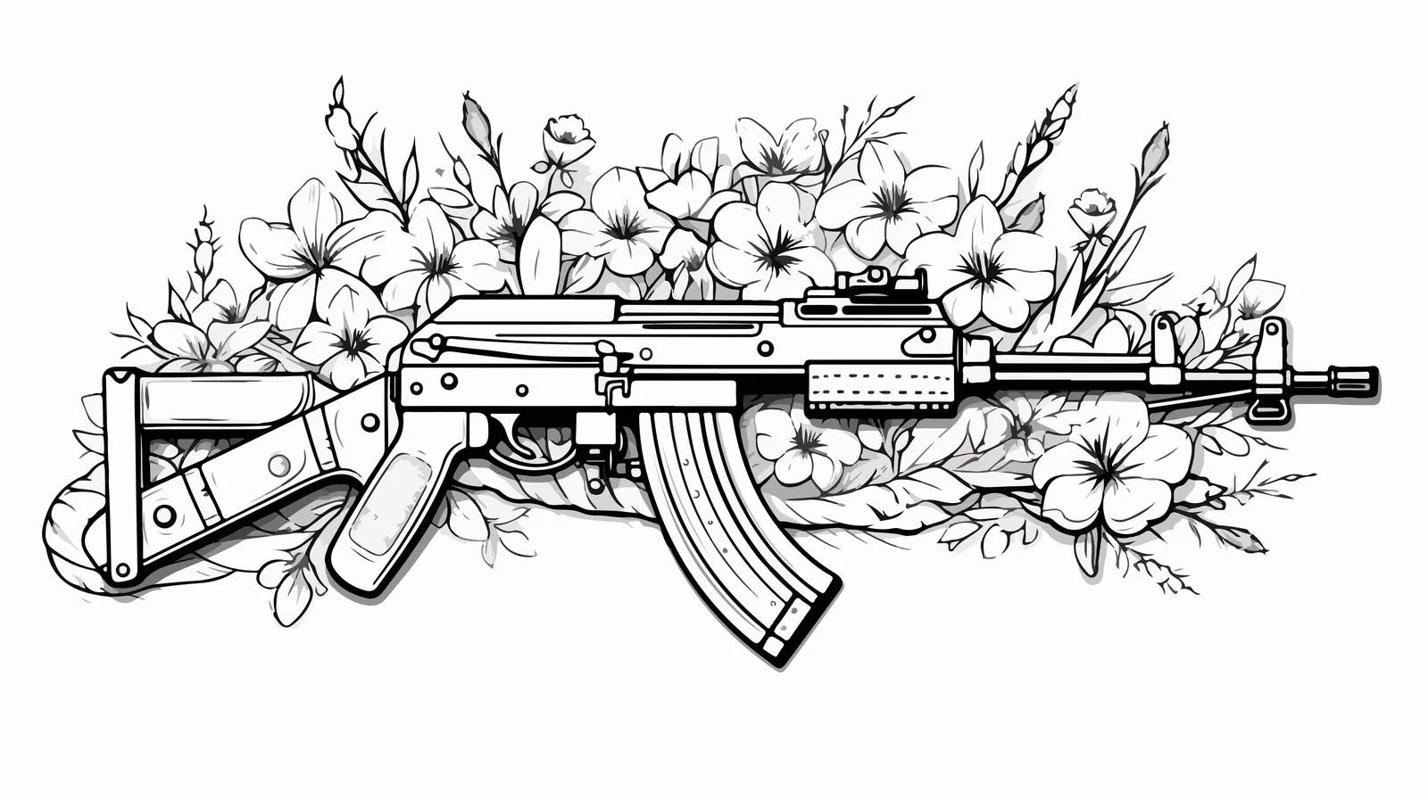 Kalashnikov Rifle with Magazine — free download from Dotvec