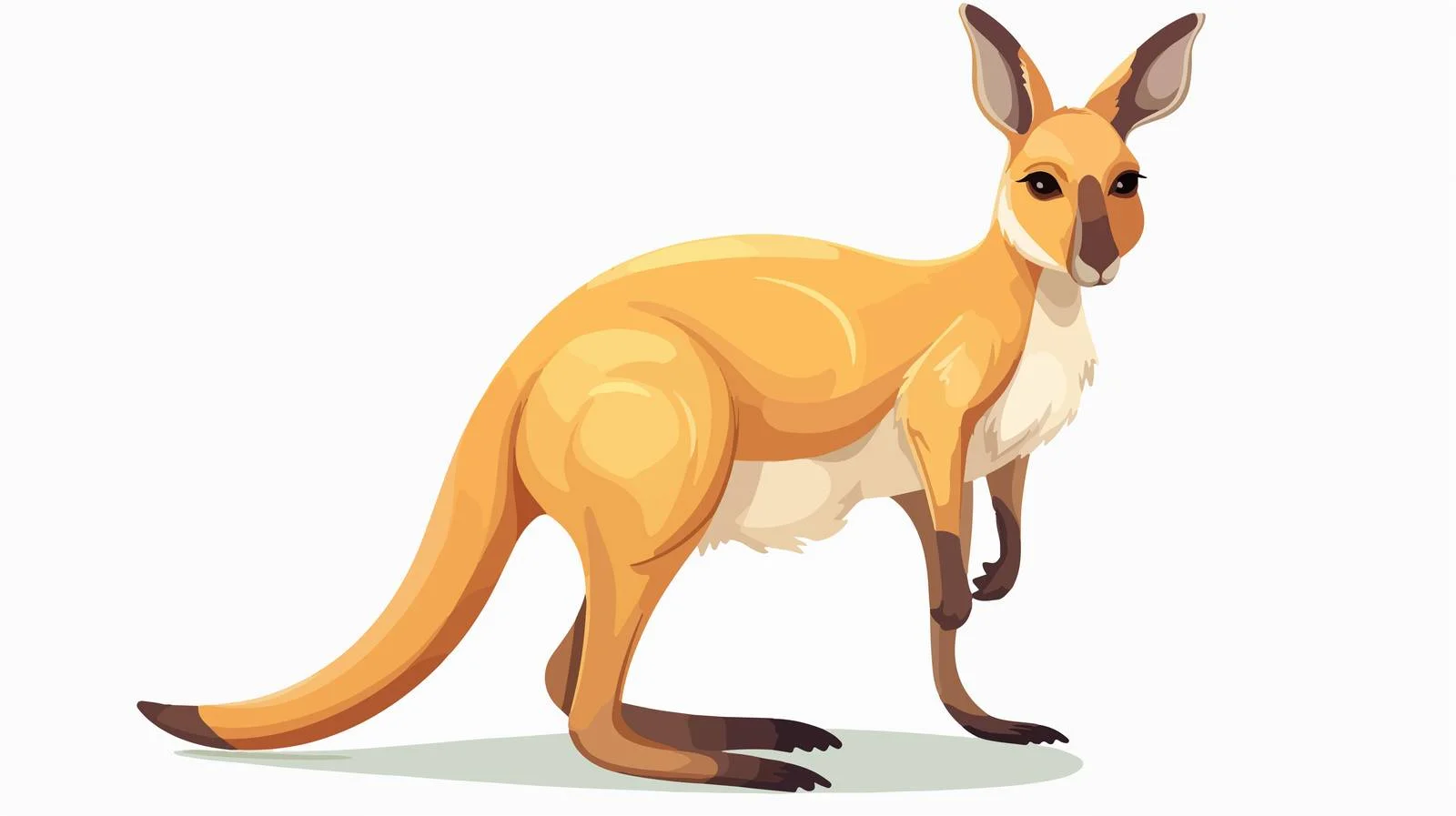 Adorable Kangaroo Cartoon Illustration — free download from Dotvec