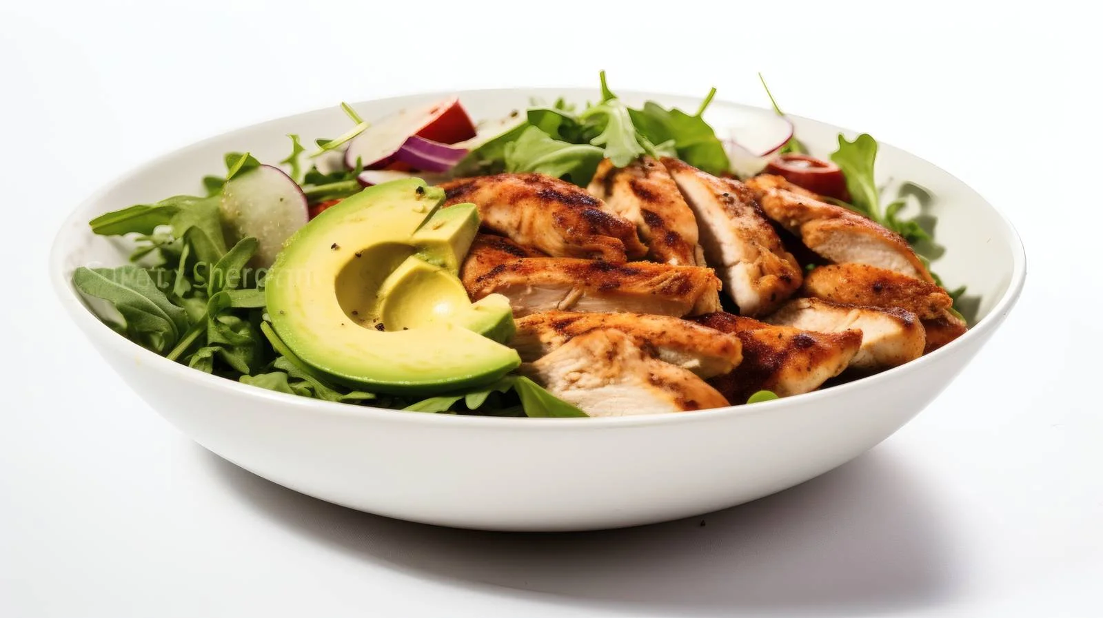 Healthy Keto Avocado Chicken Lunch Plate — free download from Dotvec