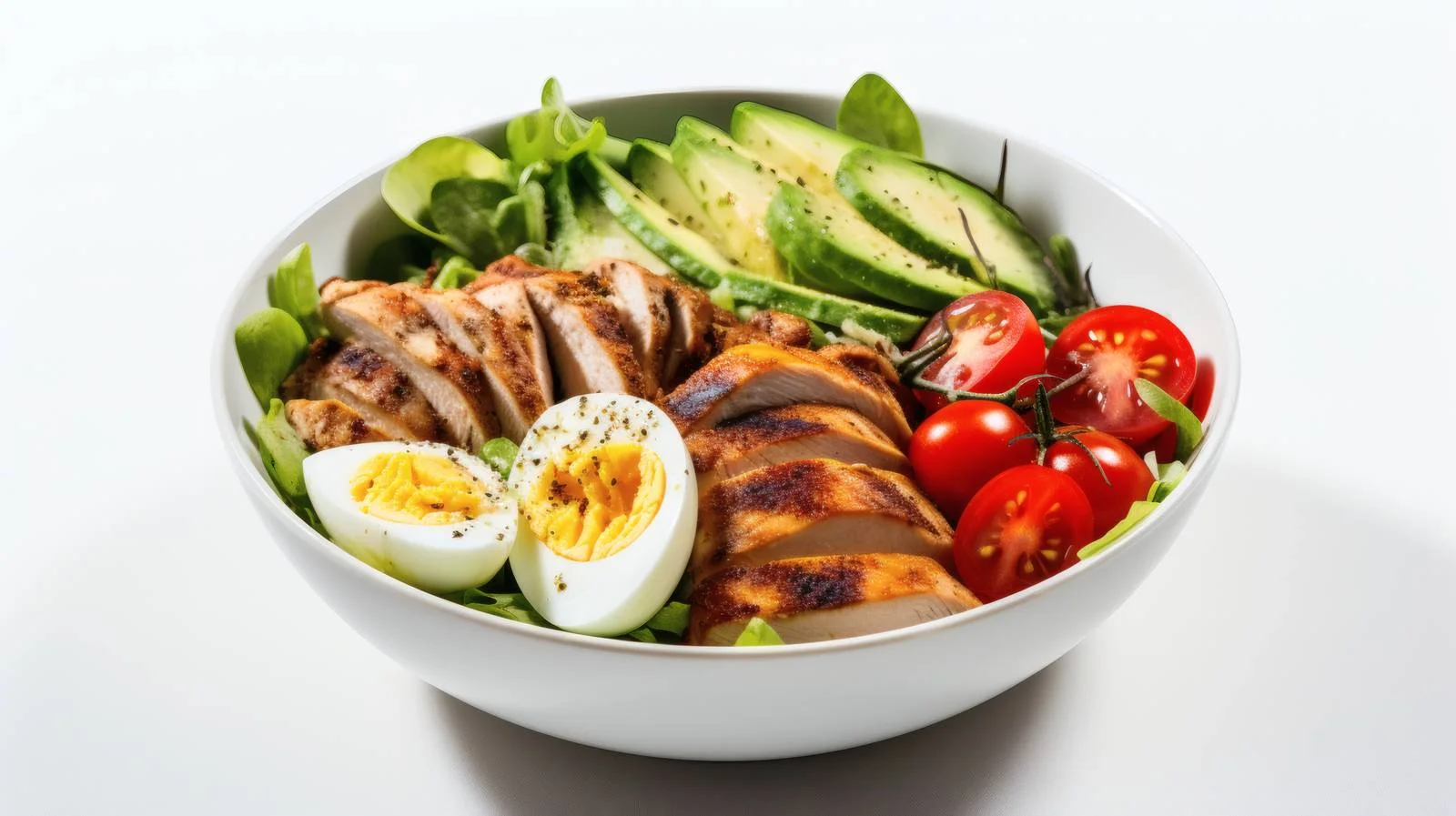 Healthy Keto Avocado Chicken Lunch Setup — free download from Dotvec