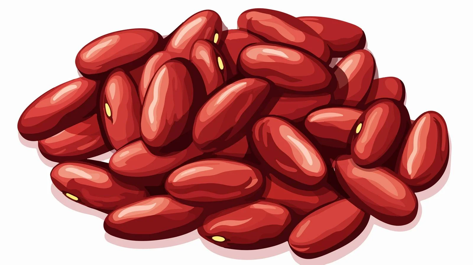 Kidney Beans Cartoon Vector Illustration — free download from Dotvec