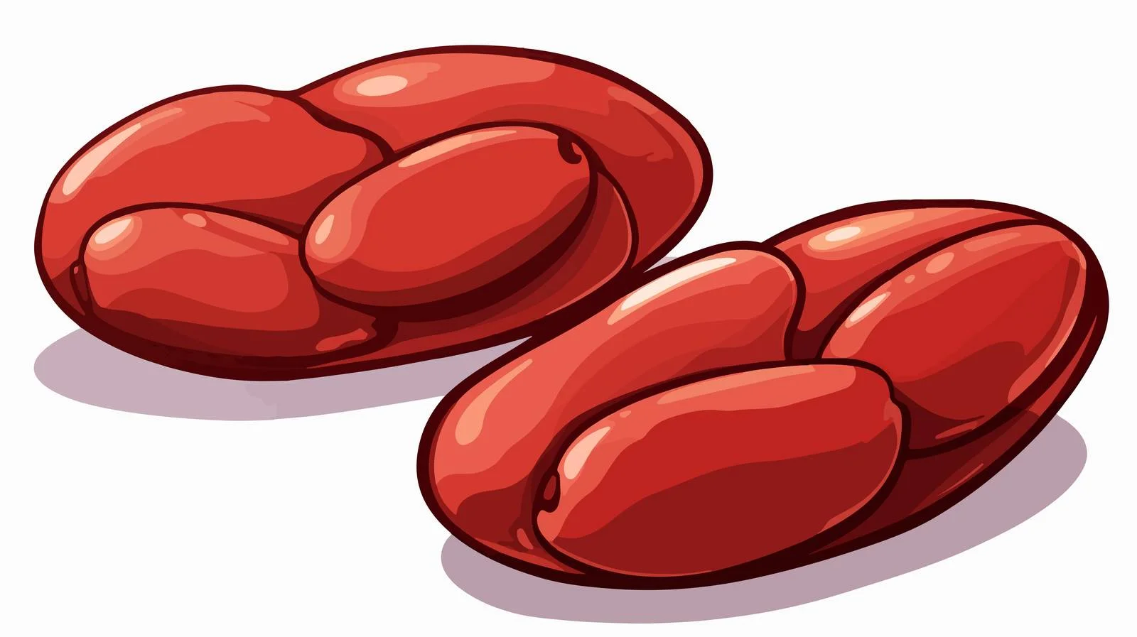 Kidney Beans Cartoon Illustration — free download from Dotvec