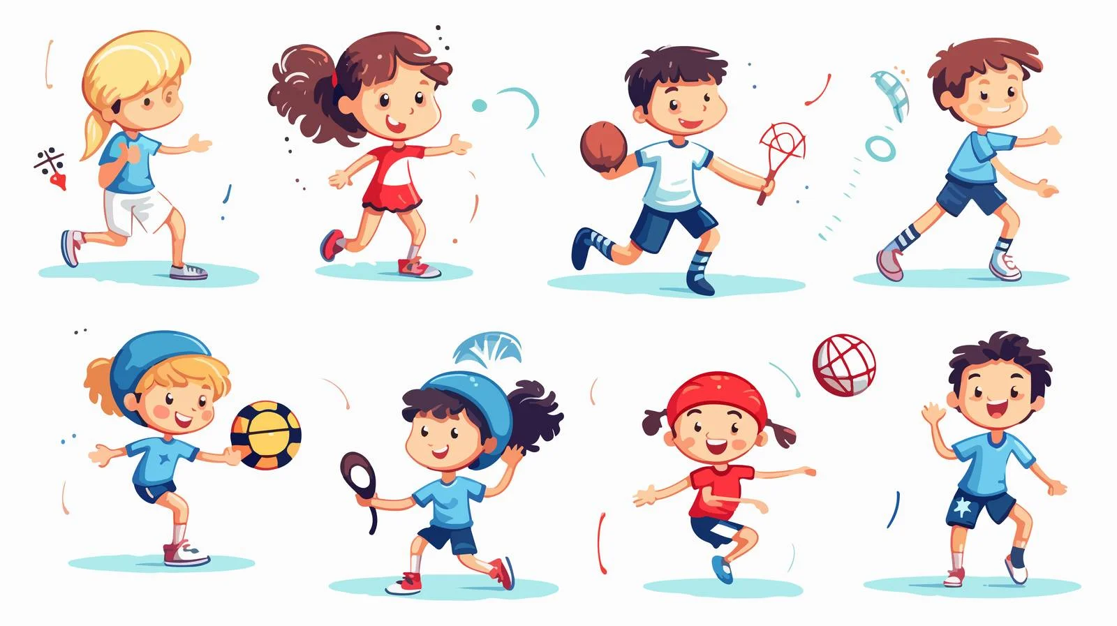 Youth Sports Vector Illustration — free download from Dotvec