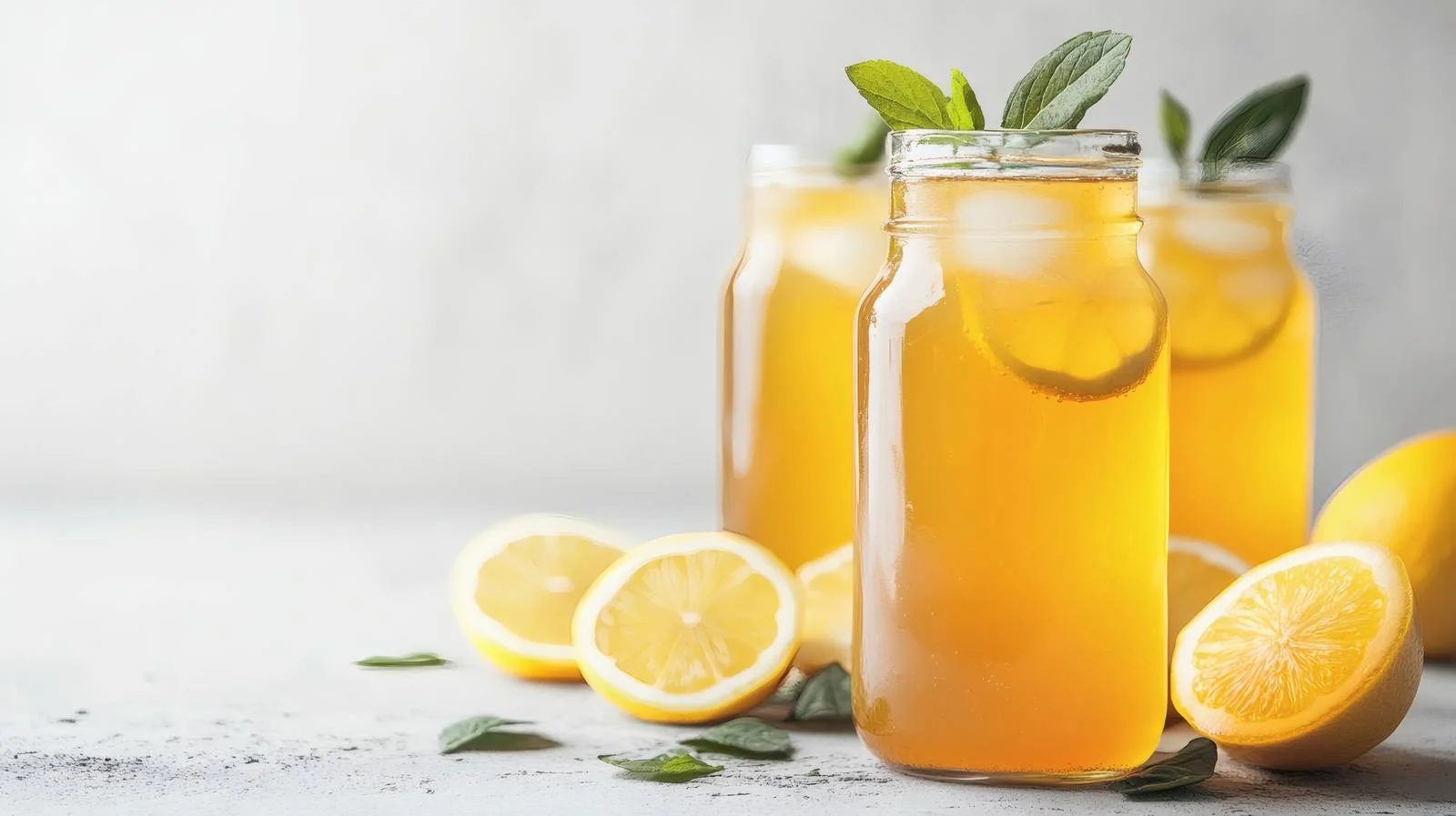 Refreshing Kombucha Beverage on White Background – free fermentation image from Dotvec