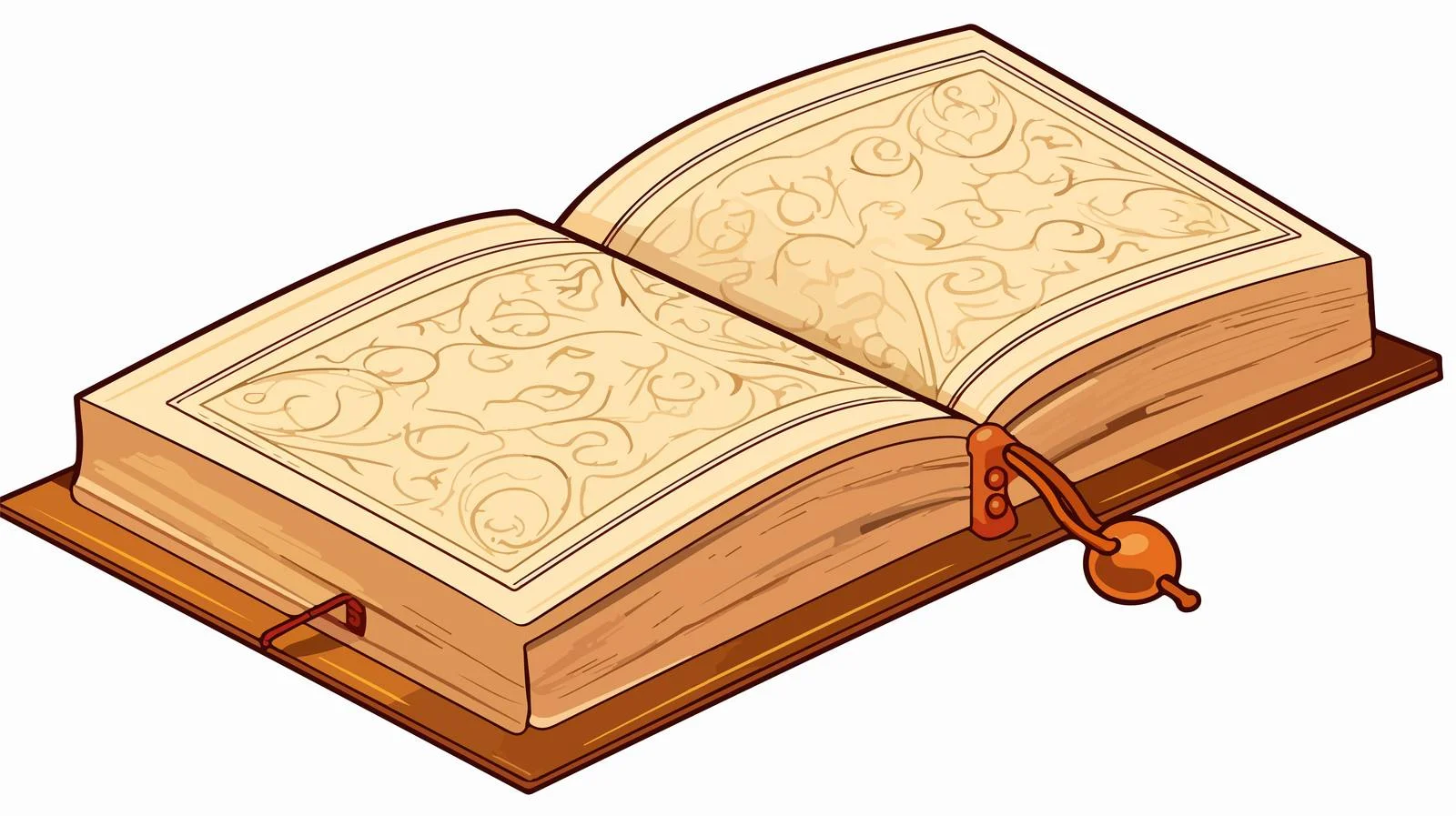 Islamic Scripture Vector with Wooden Holder — free download from Dotvec