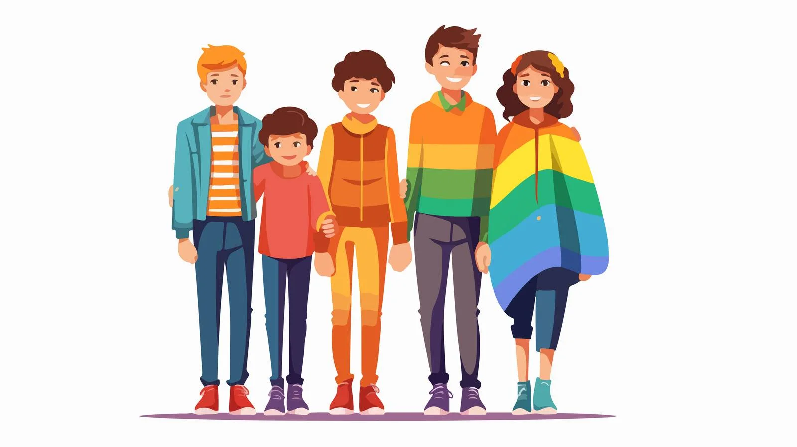 Inclusive Family Illustration on White Background — free download from Dotvec