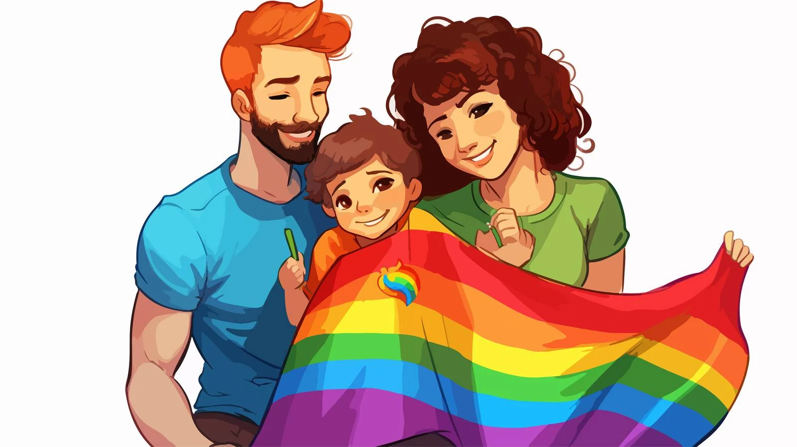 Inclusive Family Artwork on White Background — free download from Dotvec