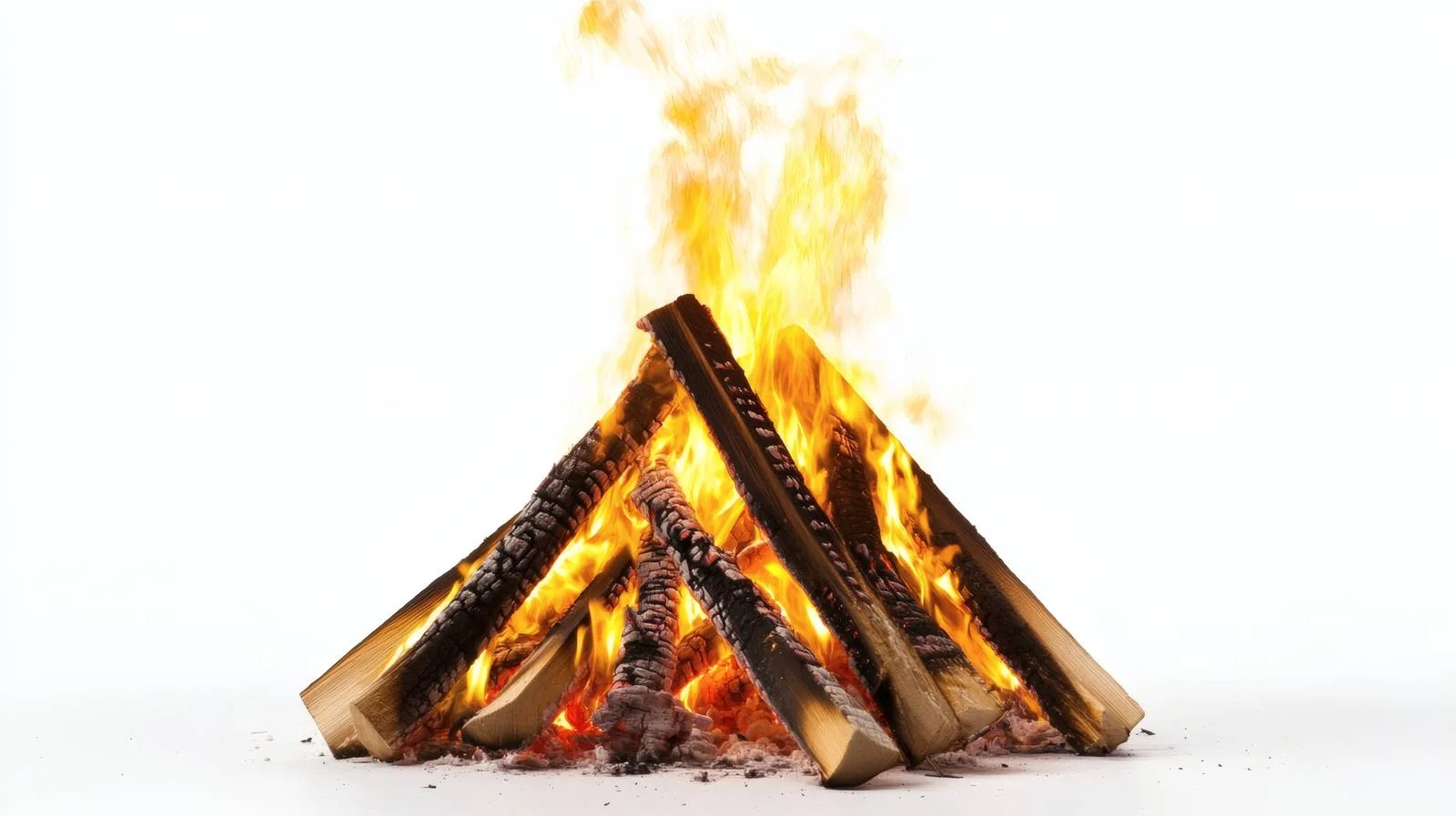 Traditional Lag BaOmer Bonfire on White — free download from Dotvec
