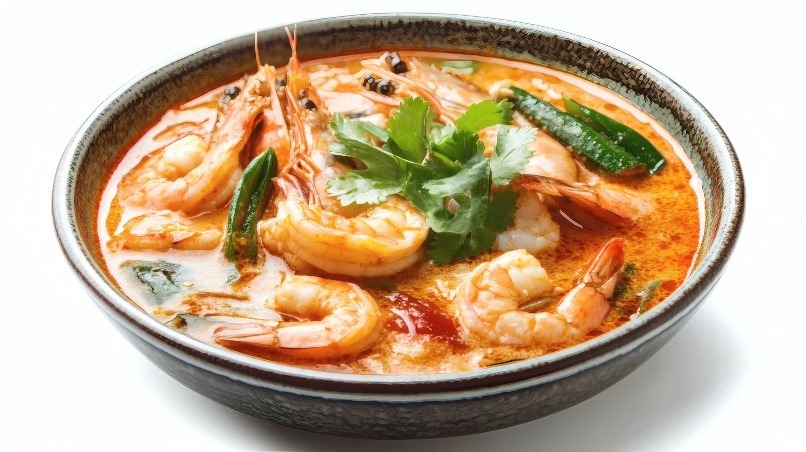 Exquisite Laksa Shrimp Soup on White – free laksa image from Dotvec