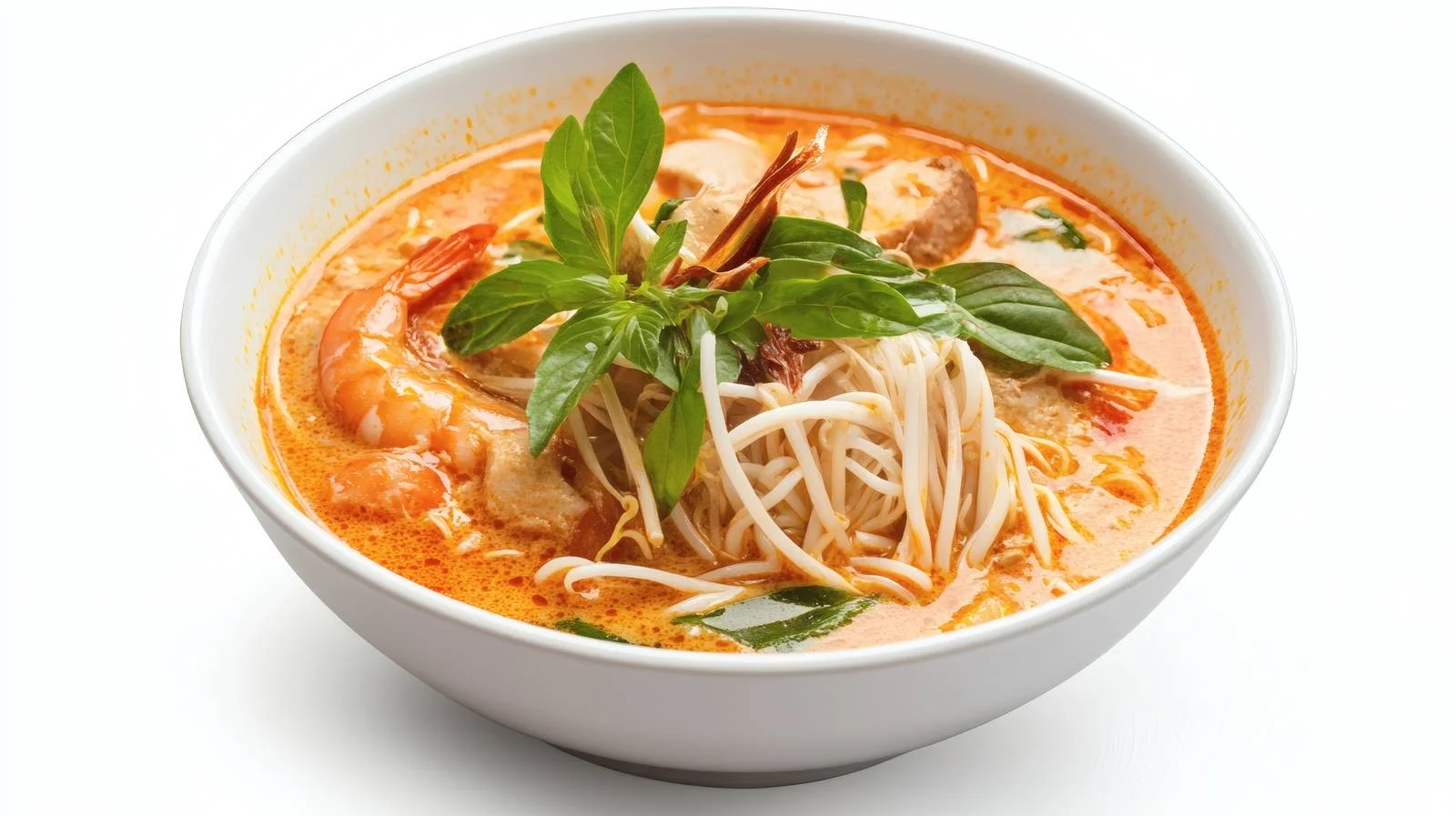 Authentic Laksa Soup on White Background — free download from Dotvec