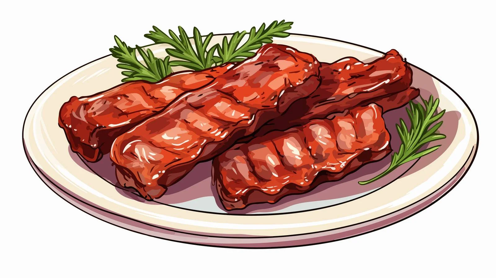 Latin America Lamb Ribs Sketch — free download from Dotvec