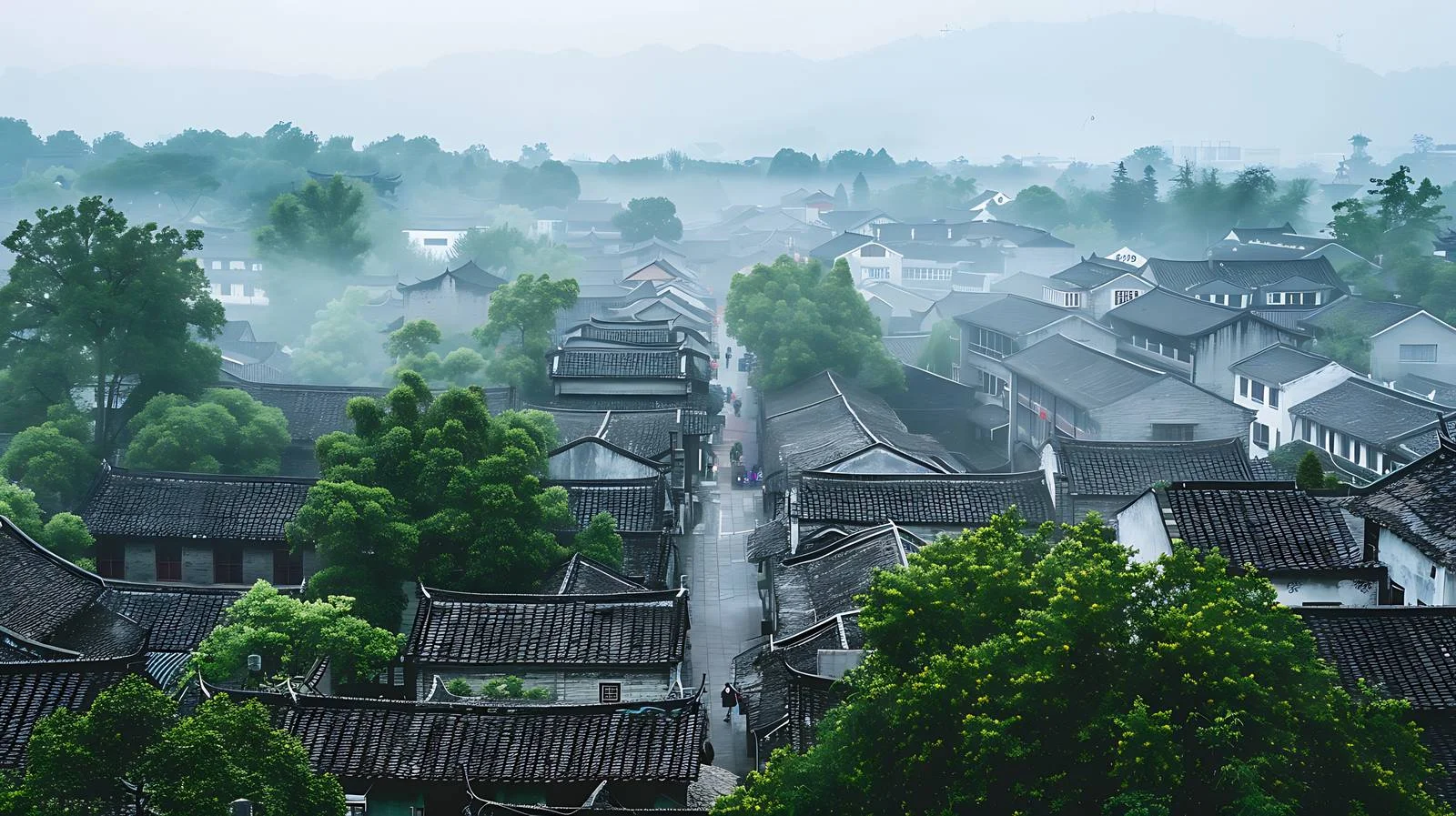 Tranquil Landscape of Huishan Ancient Village — free download from Dotvec