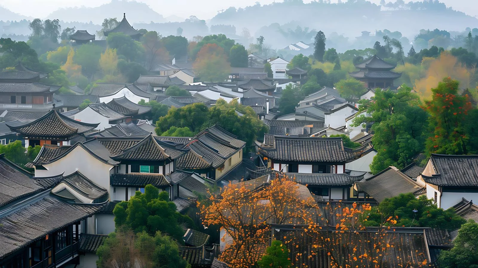 Tranquil Huishan Ancient Town in Wuxi — free download from Dotvec