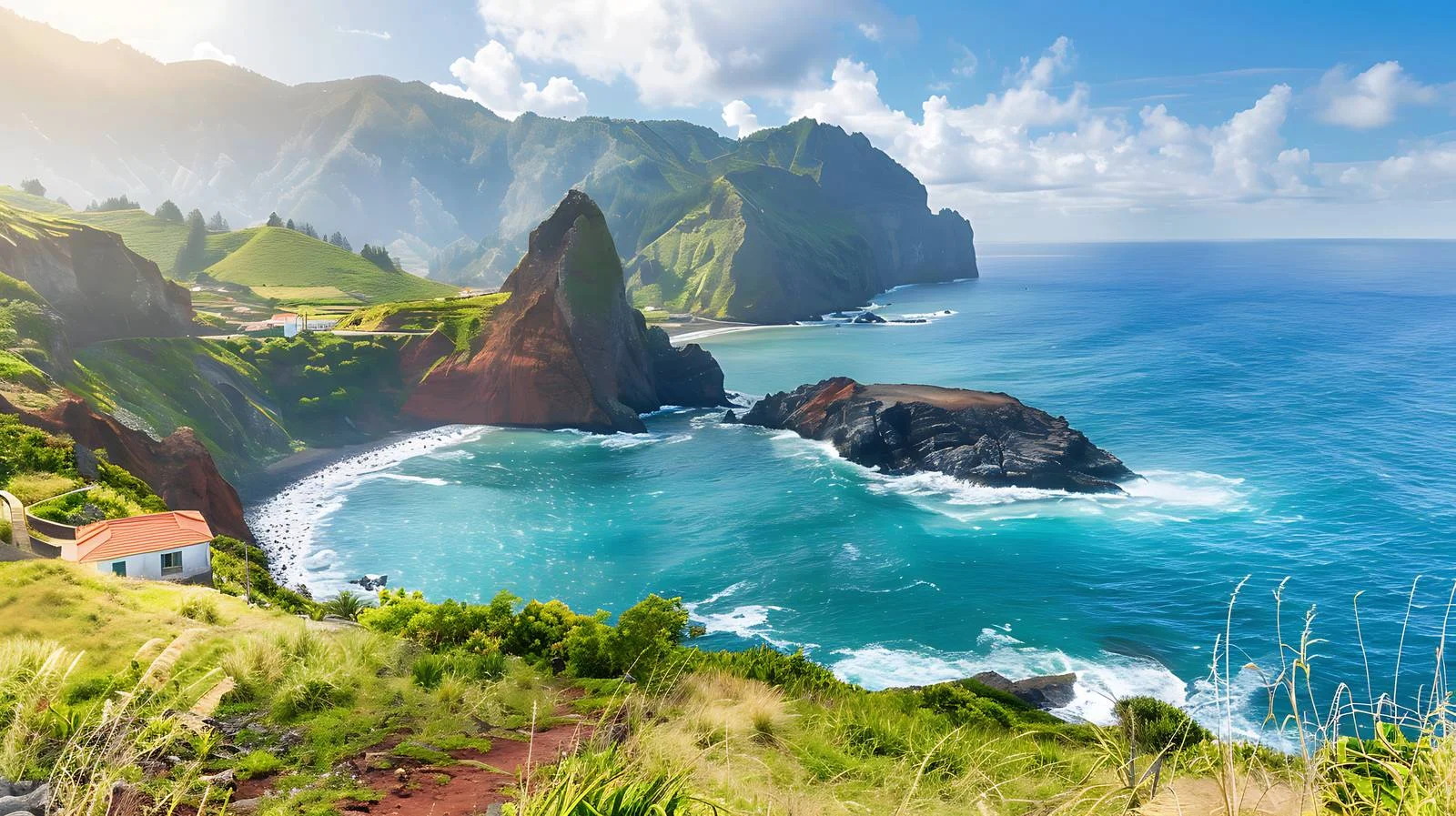 Scenic View of Madeira Island Coastline — free download from Dotvec