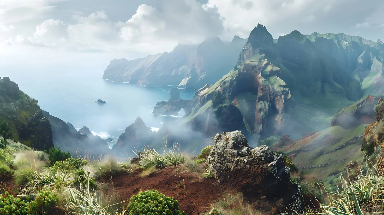 Scenic Beauty of Madeira Island Coastline — free download from Dotvec