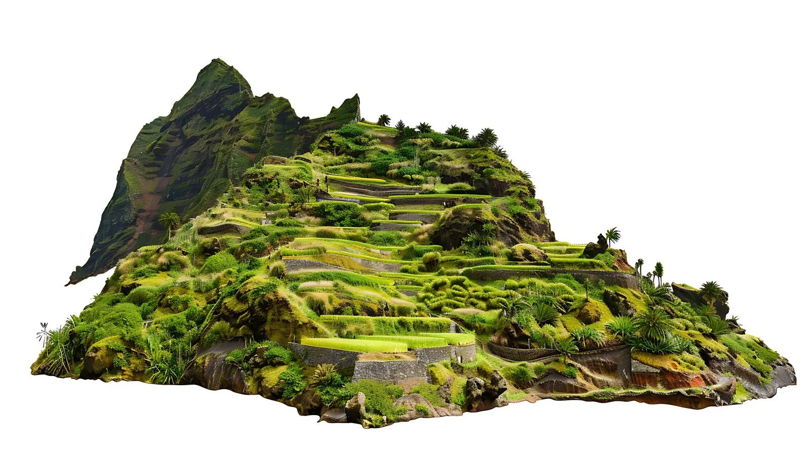 Tranquil Madeira Island Landscape Isolated White — free download from Dotvec