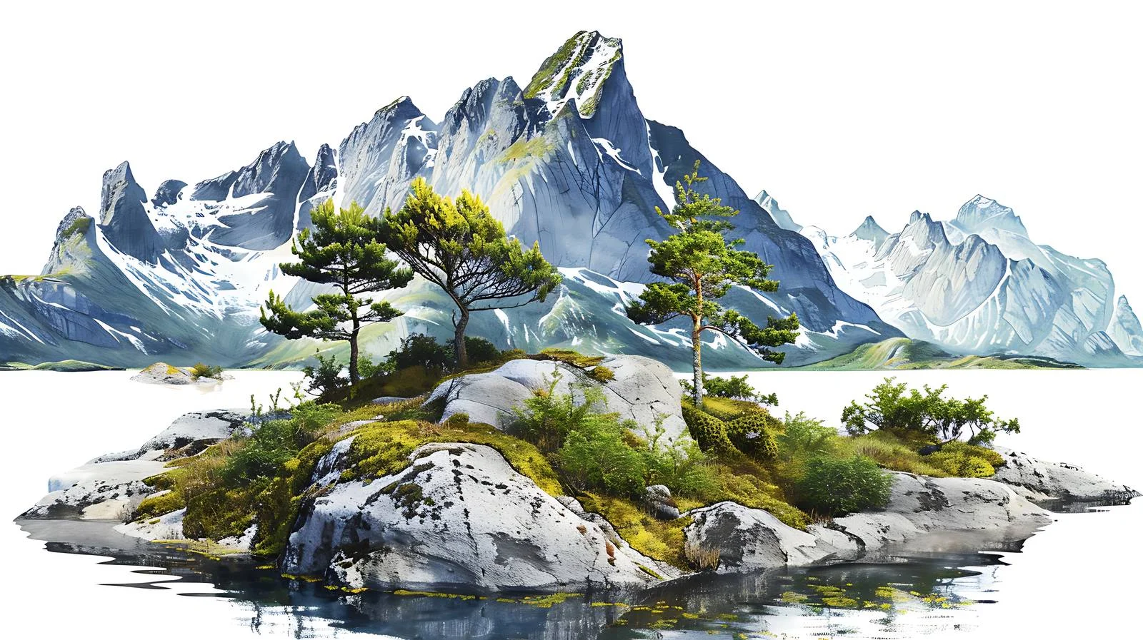 Serene Lofoten Island Landscape in Norway — free download from Dotvec