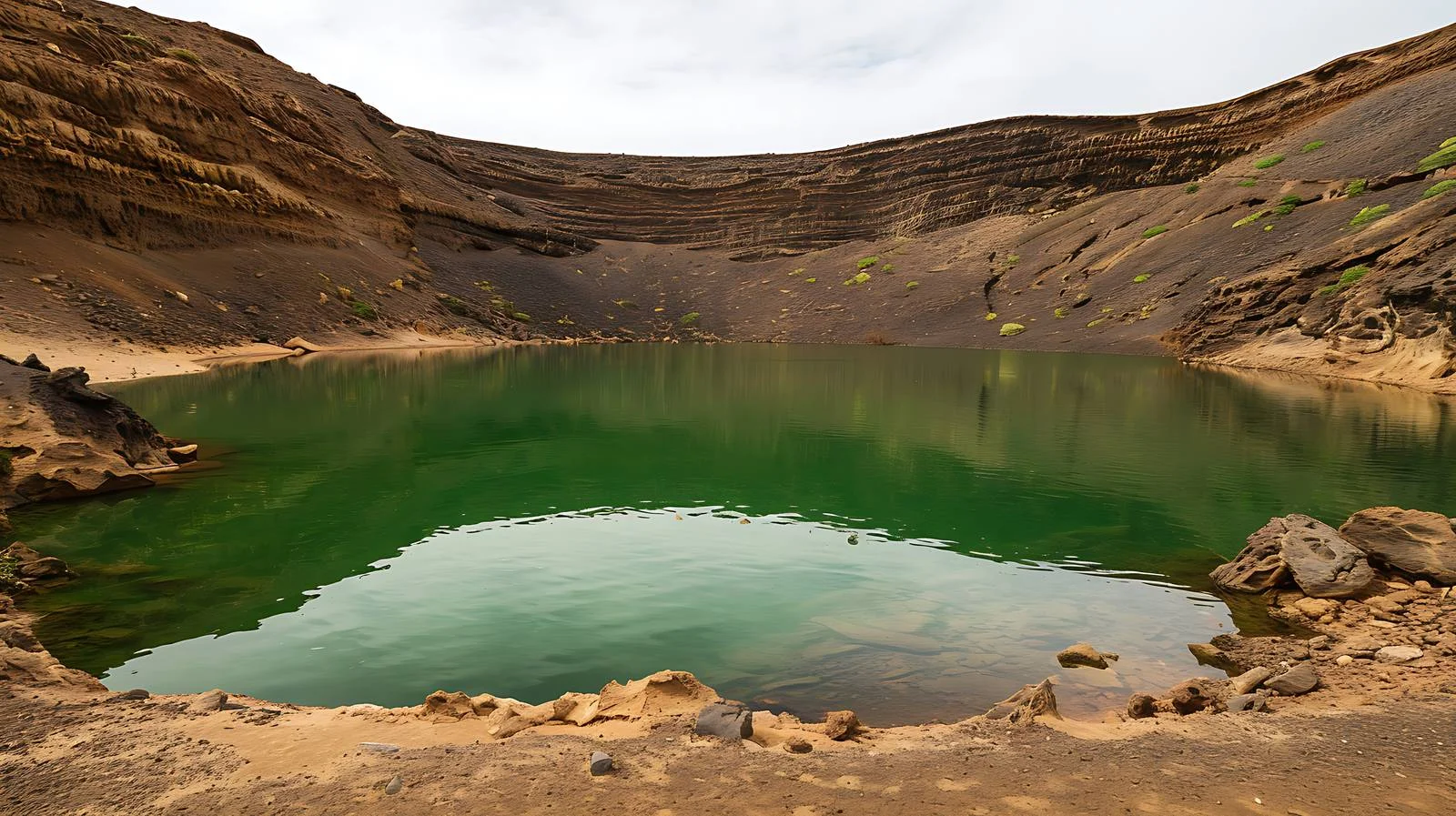 Lanzarote's Iconic El Golfo Green Lagoon — free download from Dotvec