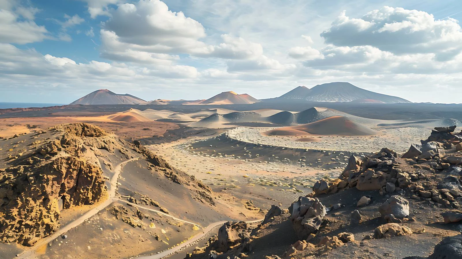 Panoramic Lanzarote Island View from Above — free download from Dotvec